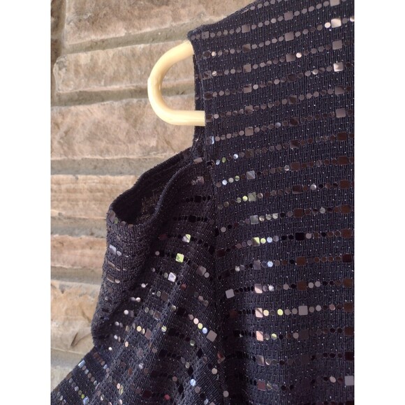 Clara Sunwoo Shimmer Top Small Signature Cold Shoulder Black New - Picture 6 of 7